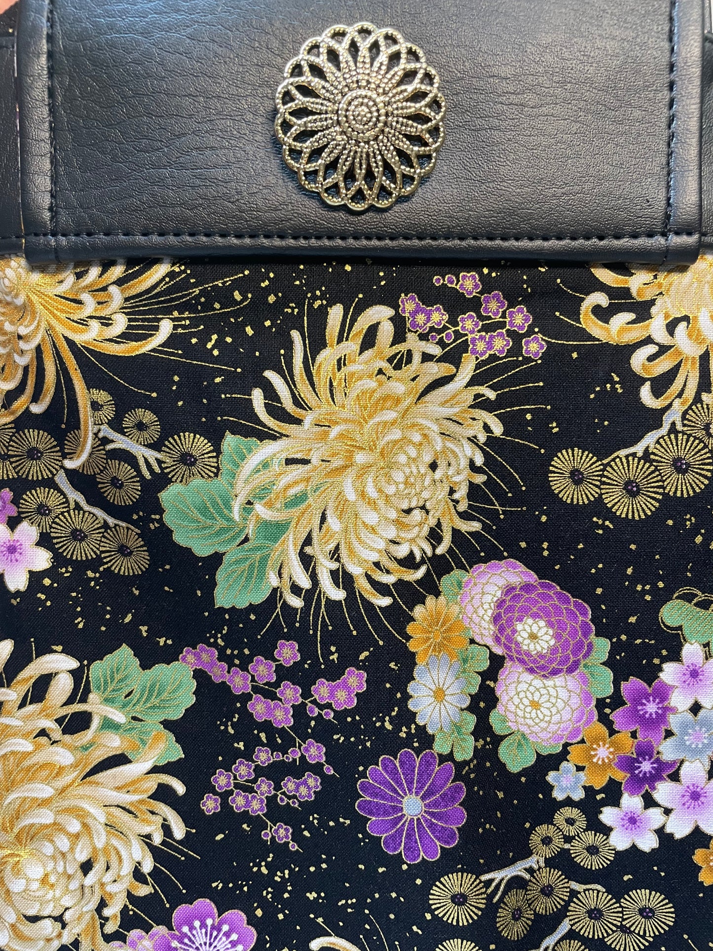 Metallic Floral Garden (floral lining) dressy rolling walker cover *Shipping included