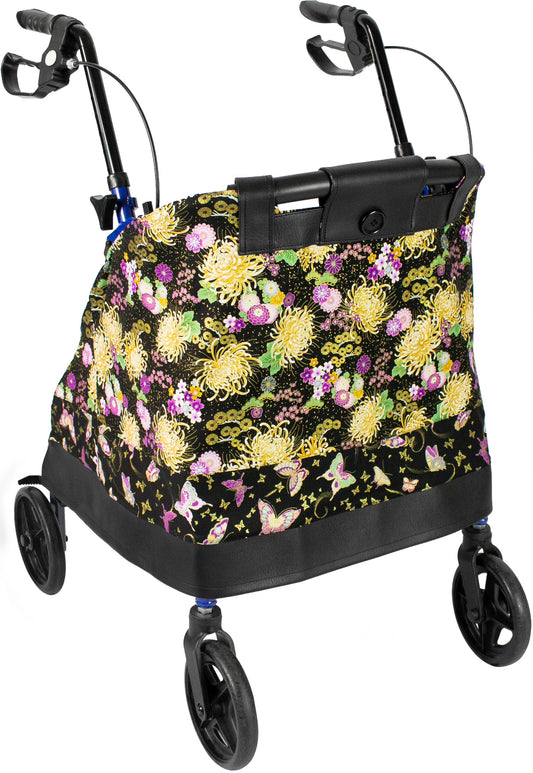 Metallic Floral Garden dressy rolling walker cover *Shipping included