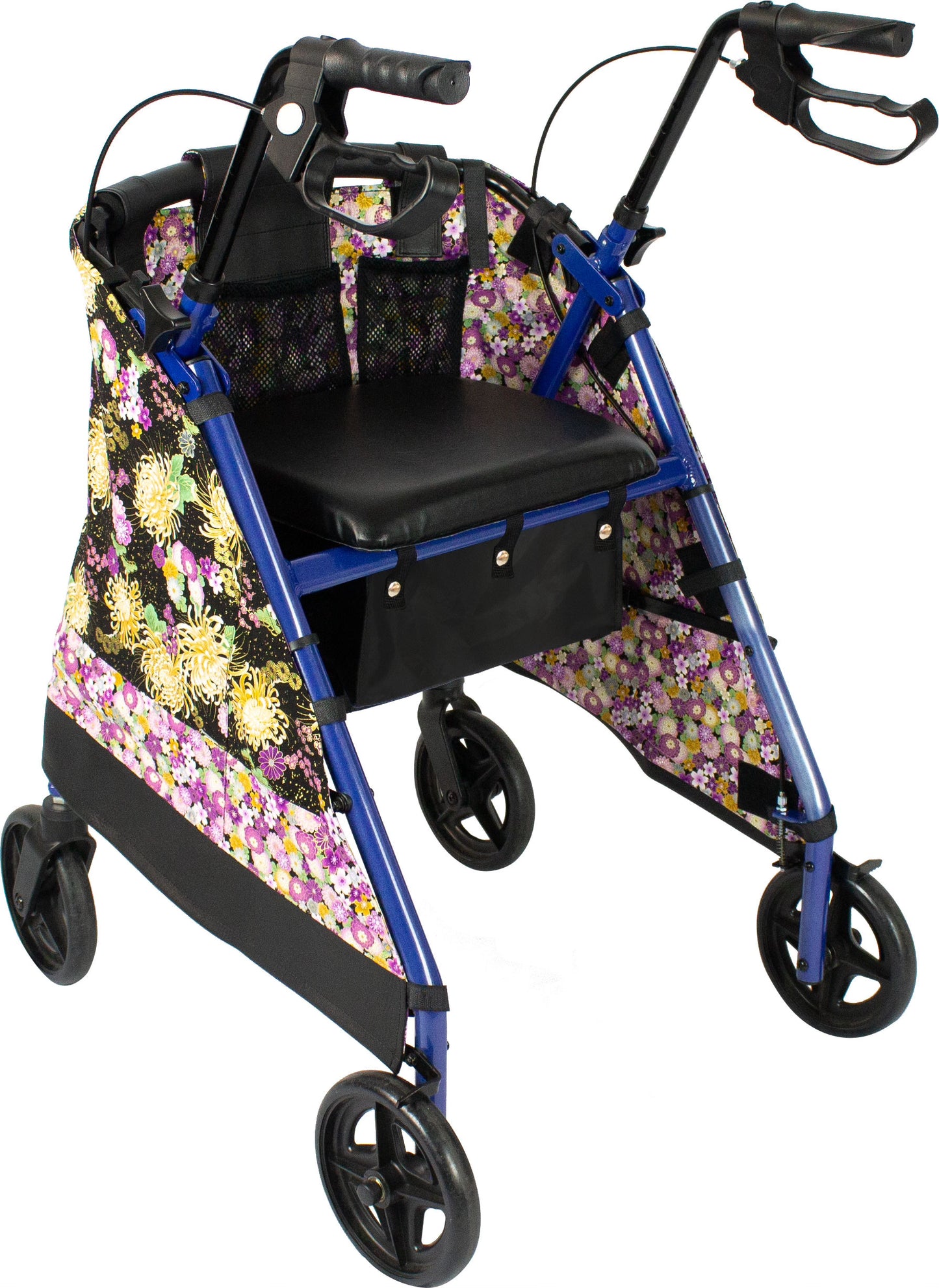 Metallic Floral Garden dressy rolling walker cover *Shipping included
