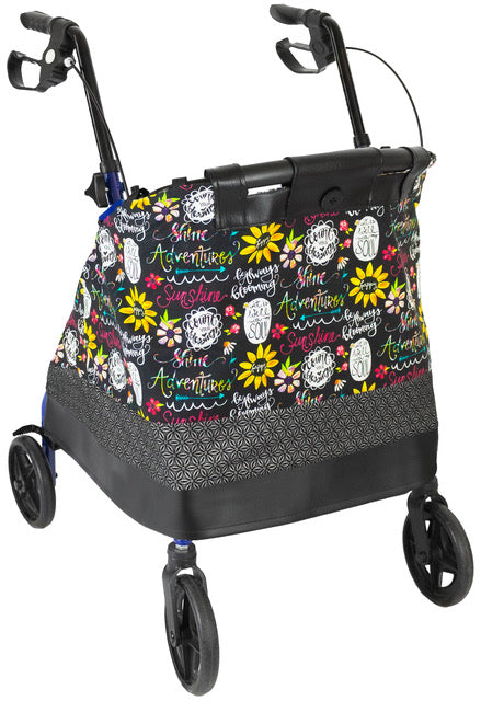 Daisy Sunshine w/metallic lining uplifting rollator walker cover *Shipping included