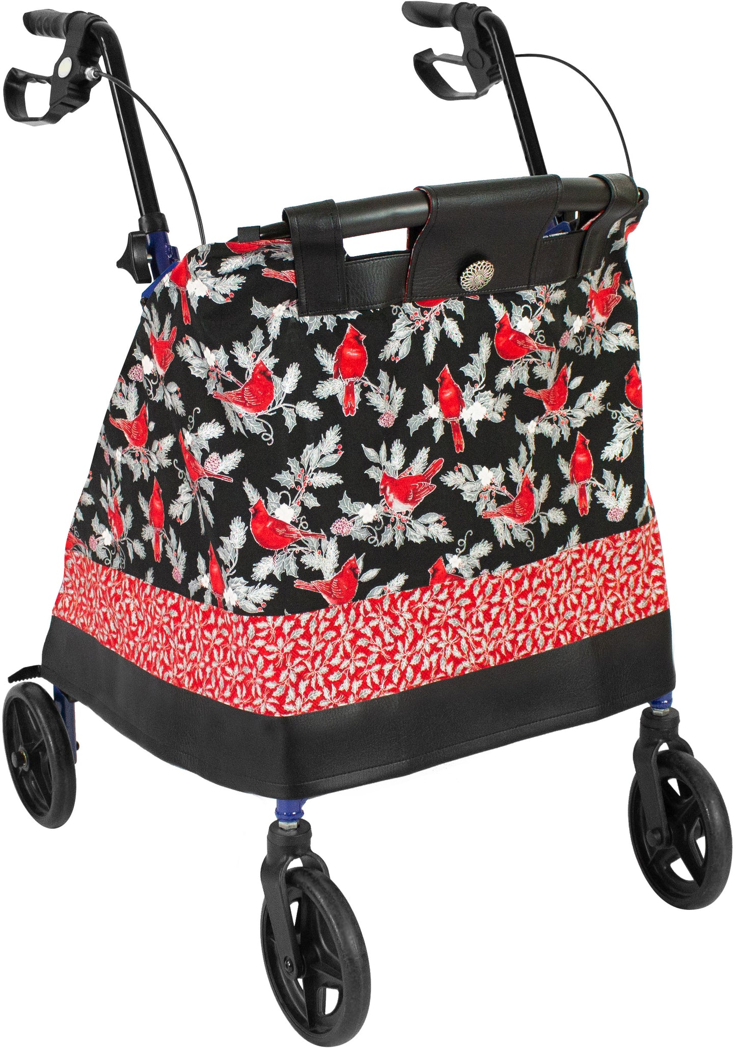 Winter's Holly holiday rolling walker cover *Shipping included
